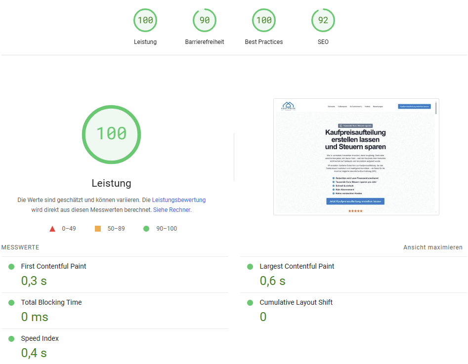 Suchmaschinenoptimierung (SEO) Beispiel Bild